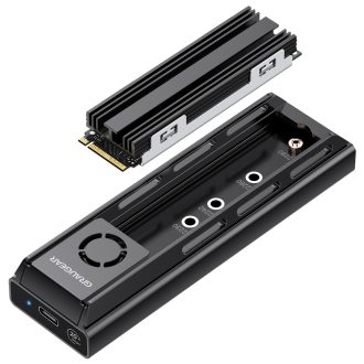   GRAUGEAR G-M205-20G-F dokkoló állomás tárolóegységhez USB 3.2 Gen 2 (3.1 Gen 2) Type-C Fekete