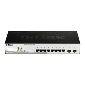   D-Link DGS-1210-10P Vezérelt L2 Gigabit Ethernet (10/100/1000) Ethernet-áramellátás (PoE) támogatása 1U Fekete