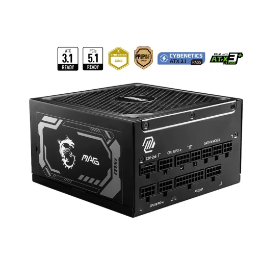 MSI MAG A1000GL PCIE5 1000 W 24-pin ATX ATX Fekete
