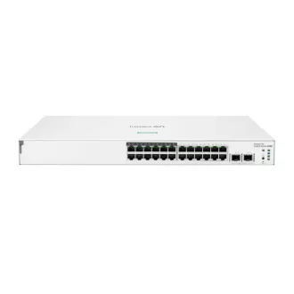   HPE Aruba Networking Networking Instant On Switch 24p Gigabit CL4 PoE 2p SFP 195W 1830 Vezérelt L2 Gigabit Ethernet (10/100/1000) Ethernet-áramellátás (PoE) támogatása 1U