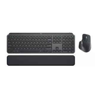   Logitech 920-010932 billentyűzet Egér mellékelve Irodai RF vezeték nélküli + Bluetooth QWERTY Angol nemzetközi Grafit