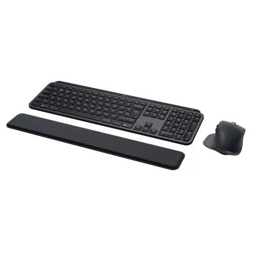 Logitech 920-010932 billentyűzet Egér mellékelve Irodai RF vezeték nélküli + Bluetooth QWERTY Angol nemzetközi Grafit