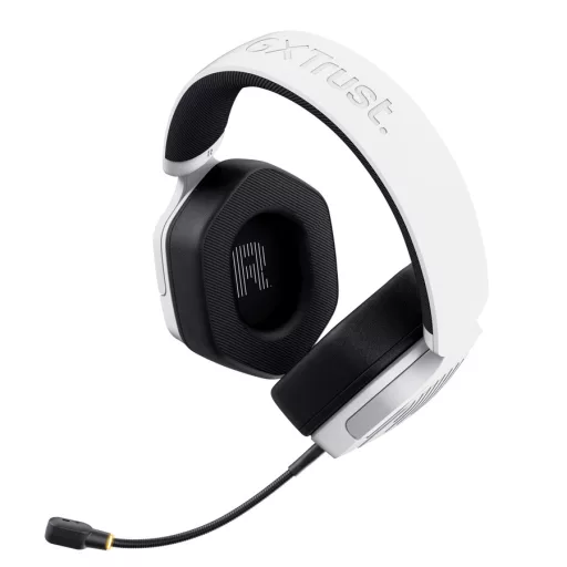 Trust GXT 493PS Carus Headset Vezetékes és vezeték nélküli Fejpánt Játék Bluetooth Fehér