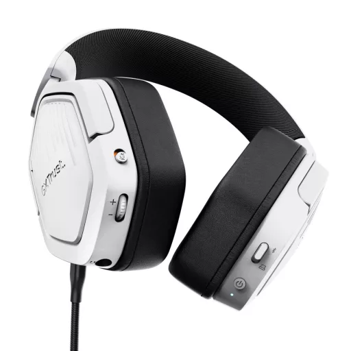 Trust GXT 493PS Carus Headset Vezetékes és vezeték nélküli Fejpánt Játék Bluetooth Fehér