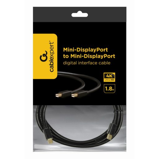 Cablexpert CCP-MDPMDP2-6 DisplayPort kábel 1,8 M Mini DisplayPort Fekete