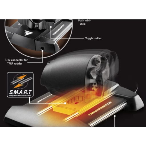 Thrustmaster T-16000M FCS Hotas Fekete, Narancssárga USB Joystick Analóg/digitális PC