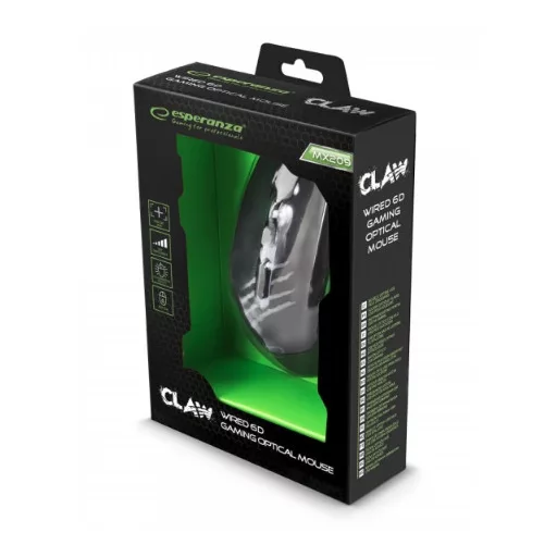 Esperanza EGM209G egér Játék Jobbkezes USB A típus Optikai 2400 DPI