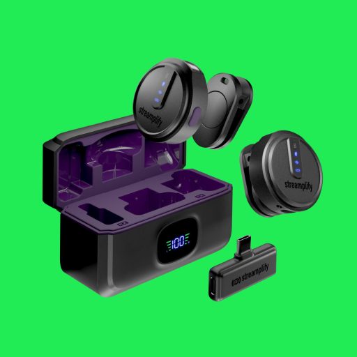 Streamplify MIC GO Fekete Csíptethető mikrofon