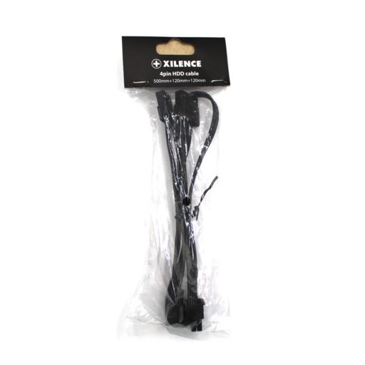 Xilence XZ183 tápkábel Fekete 4-tűs