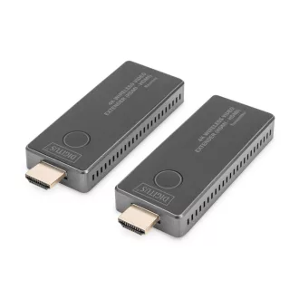   Digitus DS-55323 audió/videó jeltovábbító AV adó- és vevőegység Fekete, Ezüst