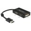 DeLOCK 0.16m DisplayPort/VGA+HDMI+DVI 0,16 M VGA (D-Sub)+ HDMI + DVI Fekete