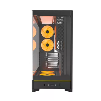 Montech HS02 PRO Midi Tower Fekete