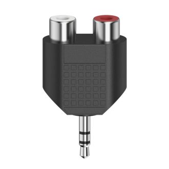   Hama 00205187 csatlakozó átlakító 3.5mm 2 x RCA Fekete, Ezüst