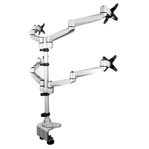 StarTech.com ARMQUADPS asztali TV konzol 68,6 cm (27") Ezüst