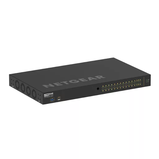 NETGEAR GSM4230P-100EUS hálózati kapcsoló Vezérelt L2/L3 Gigabit Ethernet (10/100/1000) Ethernet-áramellátás (PoE) támogatása 1U Fekete