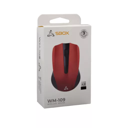 SBOX WM-109R egér Univerzális USB A típus Optikai 1000 DPI