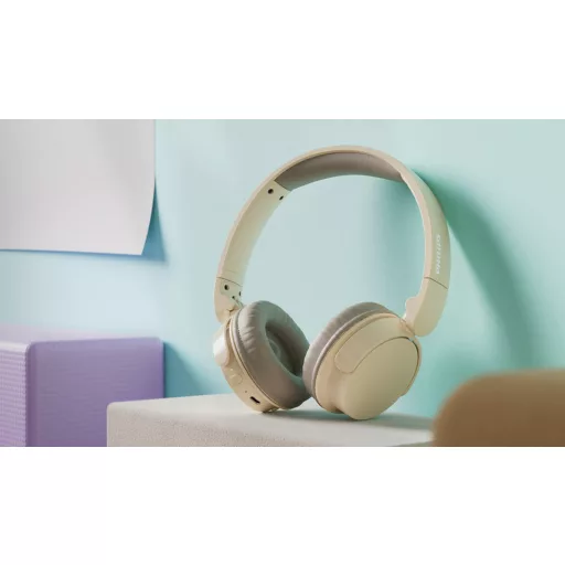 Philips TAH3209BG/00 fejhallgató és headset Vezeték nélküli Fejpánt Hívás/zene Bluetooth Bézs