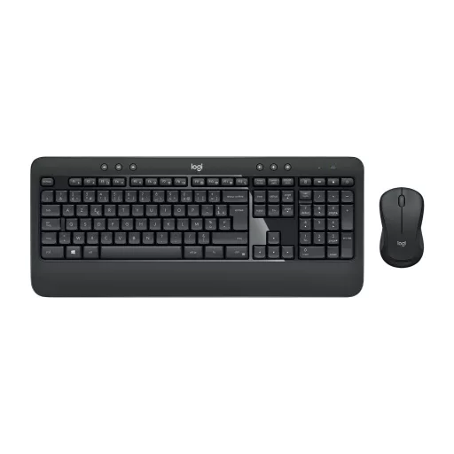 Logitech 920-008676 billentyűzet Egér mellékelve Univerzális Vezeték nélküli RF AZERTY Francia Fekete