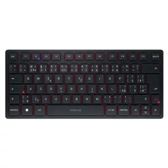   CHERRY JK-9250CS-2 billentyűzet Univerzális USB + RF Wireless + Bluetooth QWERTZ Cseh, Szlovák Fekete, Vörös