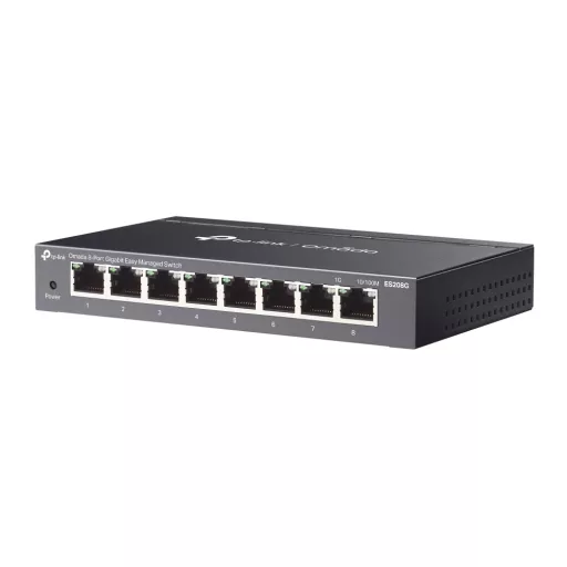 TP-Link Omada ES208G hálózati kapcsoló Vezérelt L2 Gigabit Ethernet (10/100/1000) Fekete