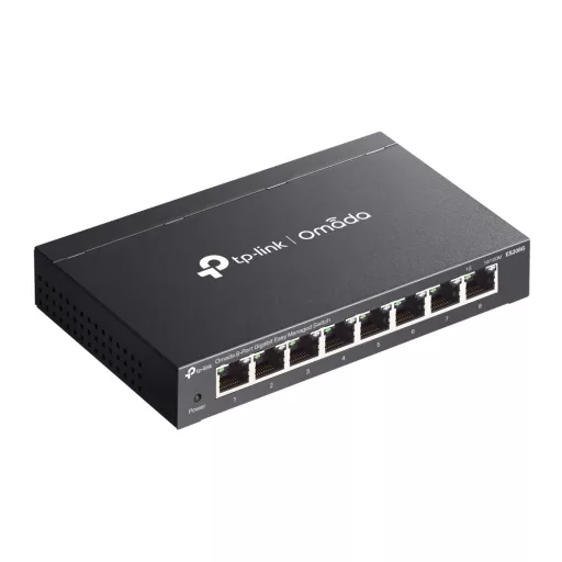 TP-Link Omada ES208G hálózati kapcsoló Vezérelt L2 Gigabit Ethernet (10/100/1000) Fekete
