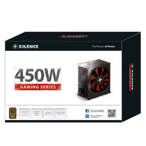 Xilence Performance A+ XN213 450 W 20+4 pin ATX ATX Fekete
