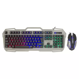   White Shark APACHE-2 billentyűzet Egér mellékelve Játék USB QWERTZ Magyar Fekete, Szürke