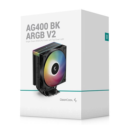 DeepCool AG400 BK ARGB V2 Chipset Ventilátor 12 cm Fekete 1 db