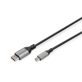   Digitus DB-340106-020-S DisplayPort kábel 2 M Mini DisplayPort Fekete
