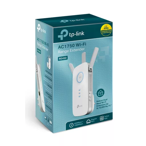 TP-Link RE450 Hálózati jelismétlő Fehér 10, 100, 1000 Mbit/s