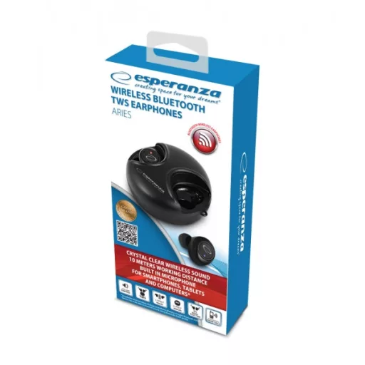 Esperanza EH228K fejhallgató és headset Vezeték nélküli Hallójárati Hívás/zene Micro-USB Bluetooth Fekete