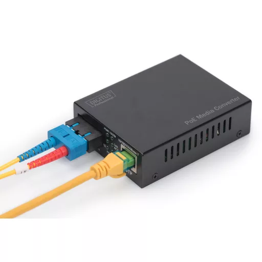 Digitus DN-82160 hálózati média konverter 1000 Mbit/s 1310 nm Single-mode Fekete