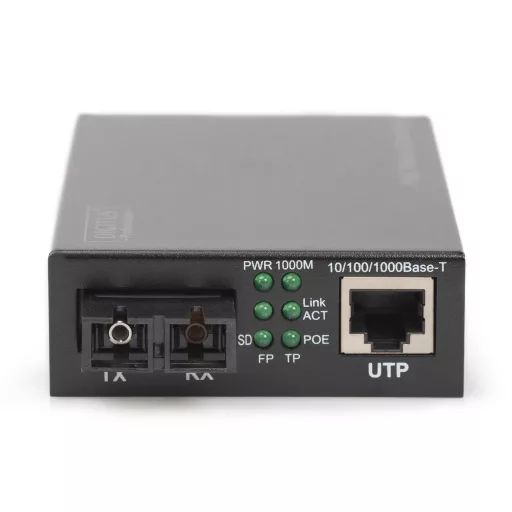 Digitus DN-82160 hálózati média konverter 1000 Mbit/s 1310 nm Single-mode Fekete