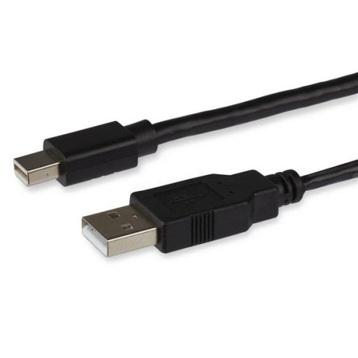 StarTech.com MDP2DVID2 video átalakító kábel 0,358 M Mini DisplayPort + USB Type-A DVI-I Fekete