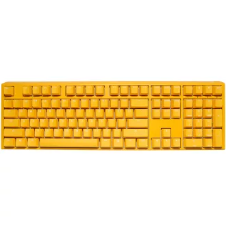   Ducky One 3 Yellow Gaming Tastatur RGB LED - MX-Clear US billentyűzet Játék USB Amerikai angol Sárga
