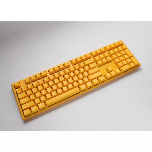 Ducky One 3 Yellow Gaming Tastatur RGB LED - MX-Clear US billentyűzet Játék USB Amerikai angol Sárga