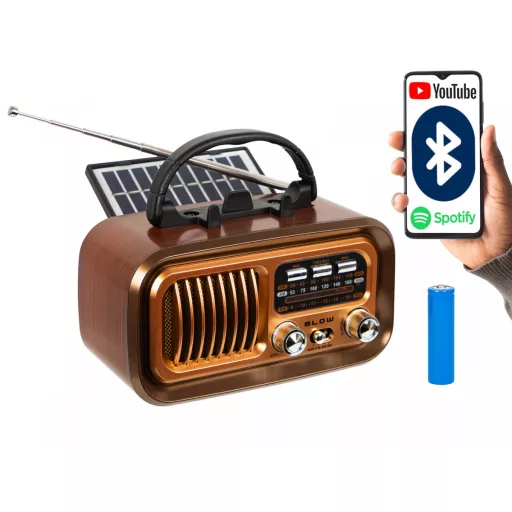 Portable analog AM/FM radio RA16 solar