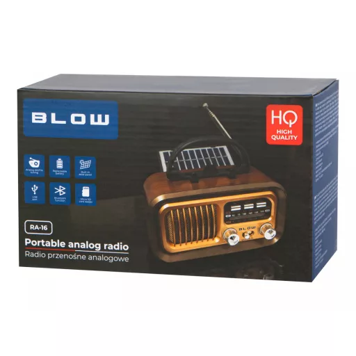 Portable analog AM/FM radio RA16 solar