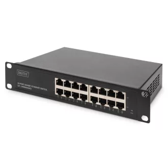   Digitus DN-80115 hálózati kapcsoló Beállítást nem igénylő (unmanaged) Gigabit Ethernet (10/100/1000) 1U Fekete