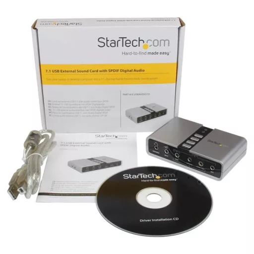 StarTech.com ICUSBAUDIO7D hangkártya 7.1 csatornák USB