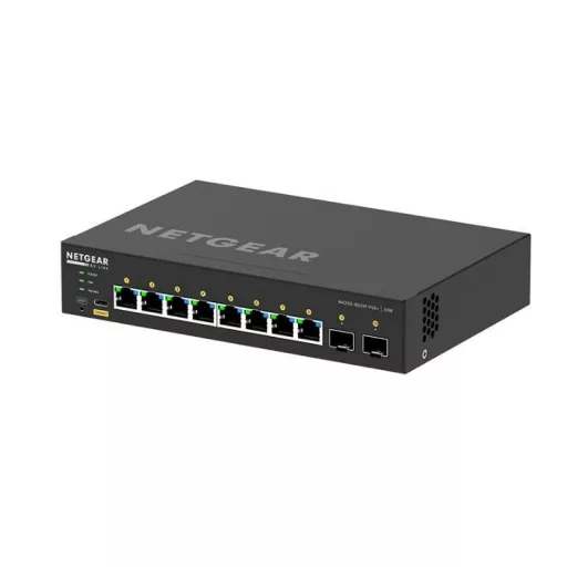 NETGEAR GSM4210PX-100EUS hálózati kapcsoló Vezérelt L2/L3 Gigabit Ethernet (10/100/1000) Ethernet-áramellátás (PoE) támogatása Fekete