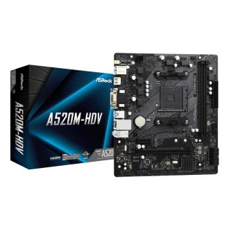 Asrock A520M-HDV AM4 foglalat Micro ATX