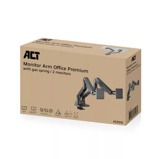 ACT AC8342 asztali TV konzol 86,4 cm (34") Fekete