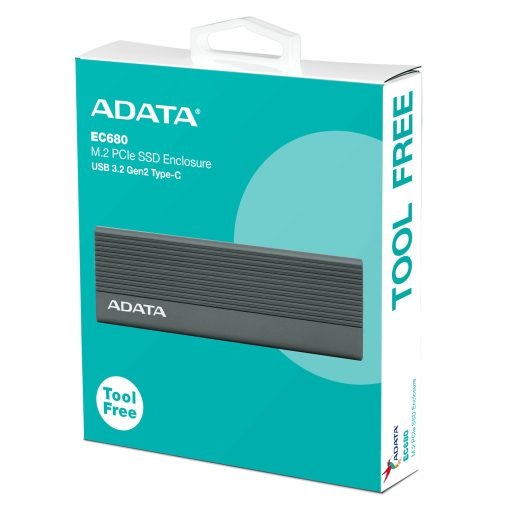 ADATA EC680 Külső SSD ház Szürke M.2