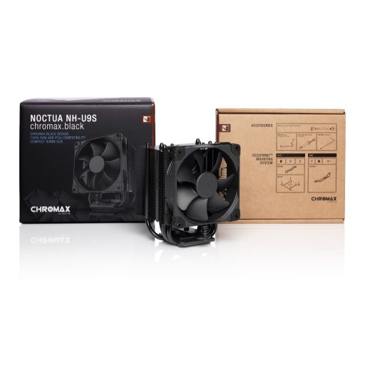 Noctua NH-U9S chromax.black Processzor Hűtő 9,2 cm Fekete, Króm 1 db