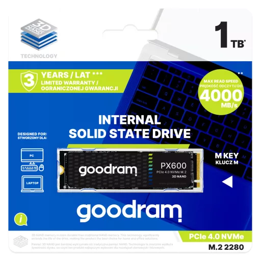 Goodram SSDPR-PX600-2K0-80 2 TB M.2 PCI Express 4.0 NVMe 3D NAND