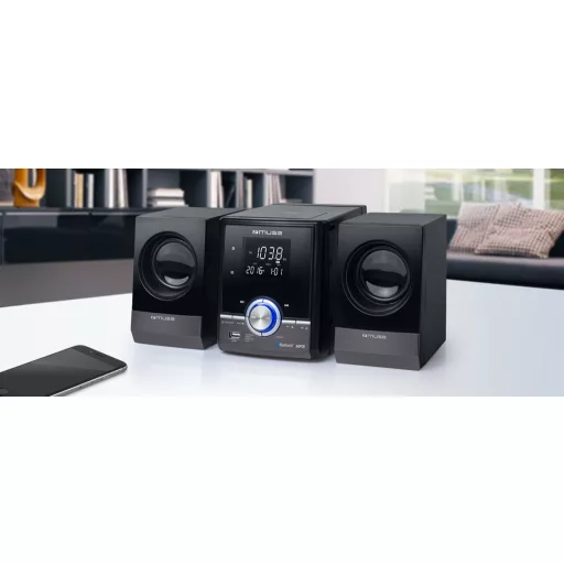 Muse M-38 BT Otthoni mikro hangrendszer 10 W Fekete