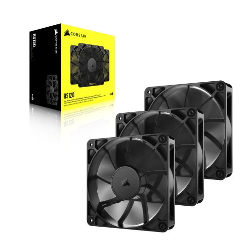 Corsair RS120 12 cm Fekete 3 db