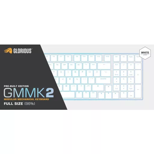 Glorious Gaming GMMK 2 billentyűzet Játék USB Amerikai angol Fehér