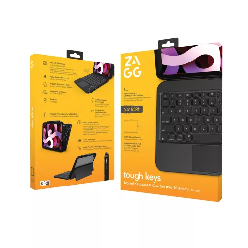 ZAGG Tough Keys QWERTZ Német USB C-típus Fekete
